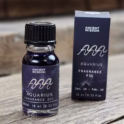 Stjärnteckenolja Vattumannen (Aquarius) – Zodiak aromaolja med glitter, 10 ml