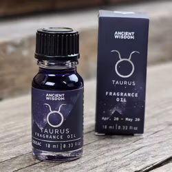 Stjärnteckenolja Oxen (Taurus) – Zodiak aromaolja med glitter, 10 ml