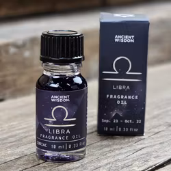 Stjärnteckenolja Vågen (Libra) – Zodiak aromaolja med glitter, 10 ml