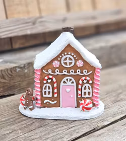 Rökelsehållare, Rosa Pepparkakshus för koner