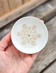 Rökelsehållare i keramik med snöflinga