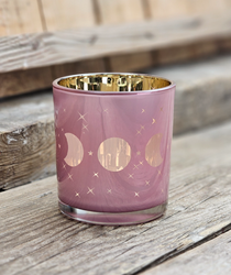 Ljuslykta liten rosa & guld, Månfaser