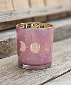 Ljuslykta liten rosa & guld, Månfaser
