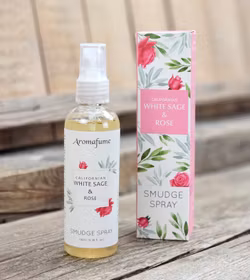 Aromafume - Natural Smudge Spray, White Sage & Rose