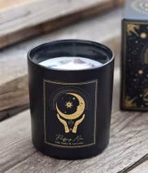 PureWorks - Purifying Moon - Palo Santo & Lavender, doftljus för manifestation med Ametist 50h
