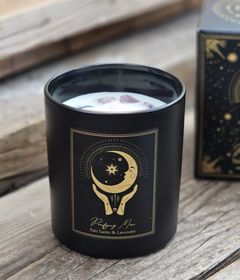PureWorks - Purifying Moon - Palo Santo & Lavender, doftljus för manifestation med Ametist 50h