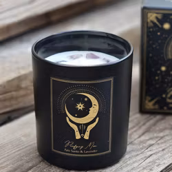 PureWorks - Purifying Moon - Palo Santo & Lavender, doftljus för manifestation med Ametist 50h