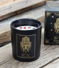 PureWorks - Good Fortune - Patchouli & Orange, doftljus för manifestation med Röd Jaspis 20h