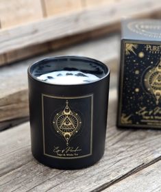 PureWorks - Eye of Providence - Sage & White Tea, doftljus för manifestation med Svart Obsidian 20h
