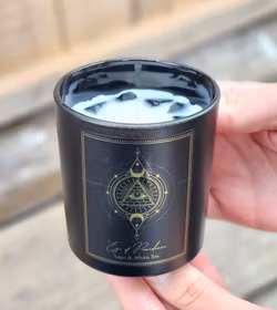 PureWorks - Eye of Providence - Sage & White Tea, doftljus för manifestation med Svart Obsidian 20h