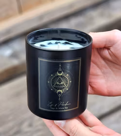 PureWorks - Eye of Providence - Sage & White Tea, doftljus för manifestation med Svart Obsidian 50h