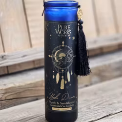 PureWorks - Boho Dreams - Myrrh & Sandalwood, doftljus för manifestation 80h