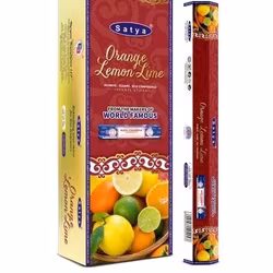 Satya Hexa Series - Orange Lemon Lime, rökelsepinnar