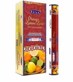 Satya Hexa Series - Orange Lemon Lime, rökelsepinnar