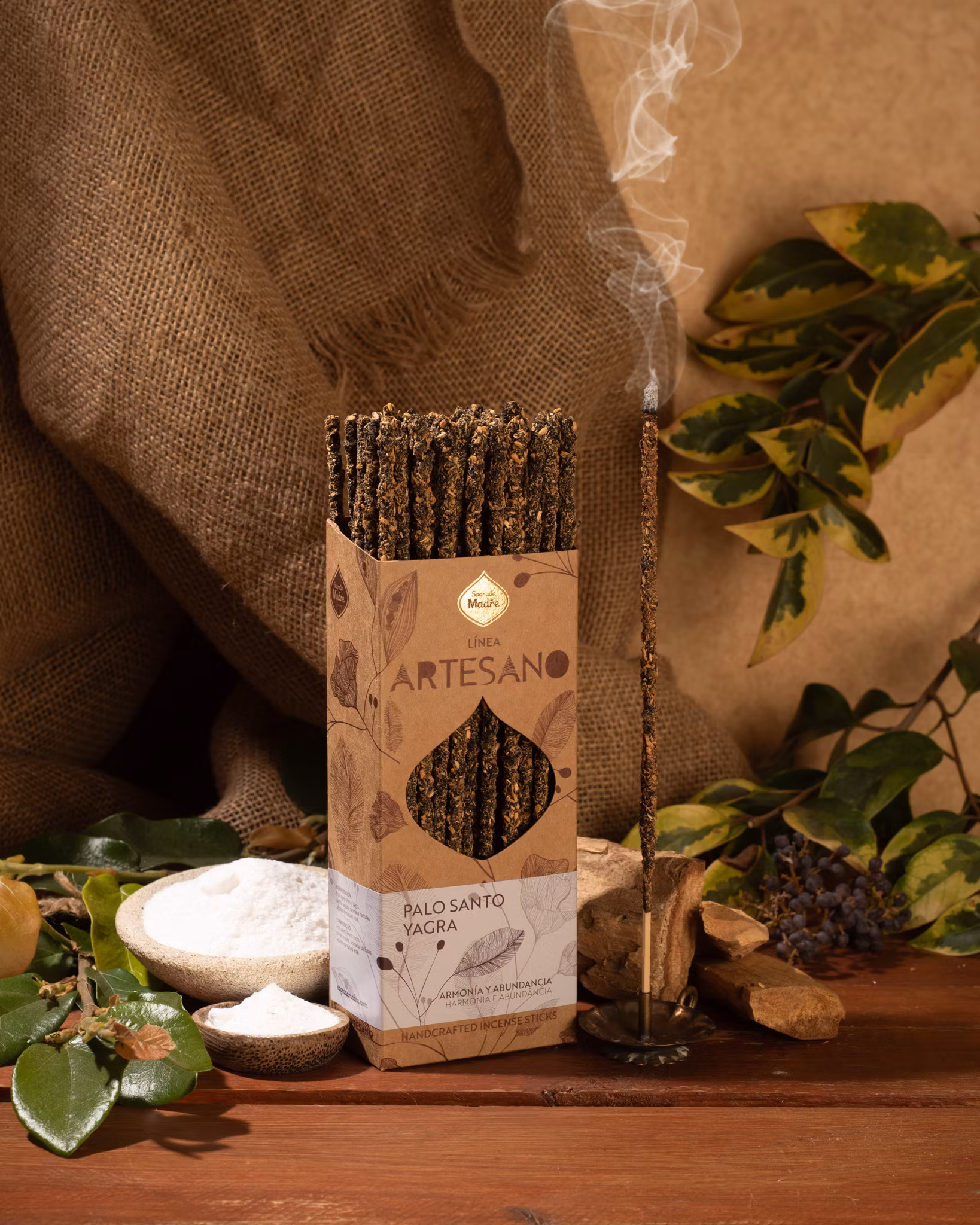 Sagrada Madre Artesano x 1 line - Palo Santo med Yagra, rökelsepinne styckvis