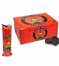 Golden Temple - Neutralt rökelsekol 40mm 10-pack