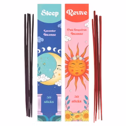 Spirit of Equinox – Sleep (Lavendel) & Revive (Rosa Grapefrukt), presentförpackning rökelsepinnar