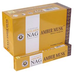 Vijayshree - Golden Nag Amber Musk, rökelsepinnar