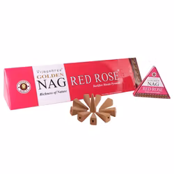 Vijayshree - Golden Nag Red Rose, rökelsekoner backflow