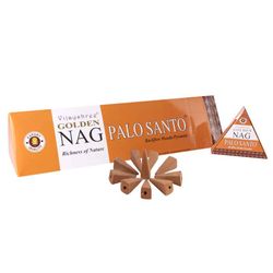 Vijayshree - Golden Nag Palo Santo, rökelsekoner backflow