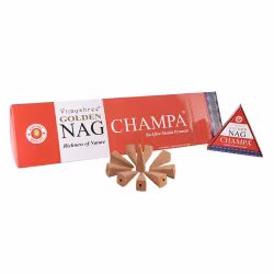 Vijayshree - Golden Nag Champa, rökelsekoner backflow