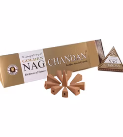 Vijayshree - Golden Nag Chandan, rökelsekoner backflow