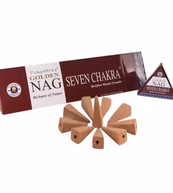 Vijayshree - Golden Nag Seven Chakra, rökelsekoner backflow