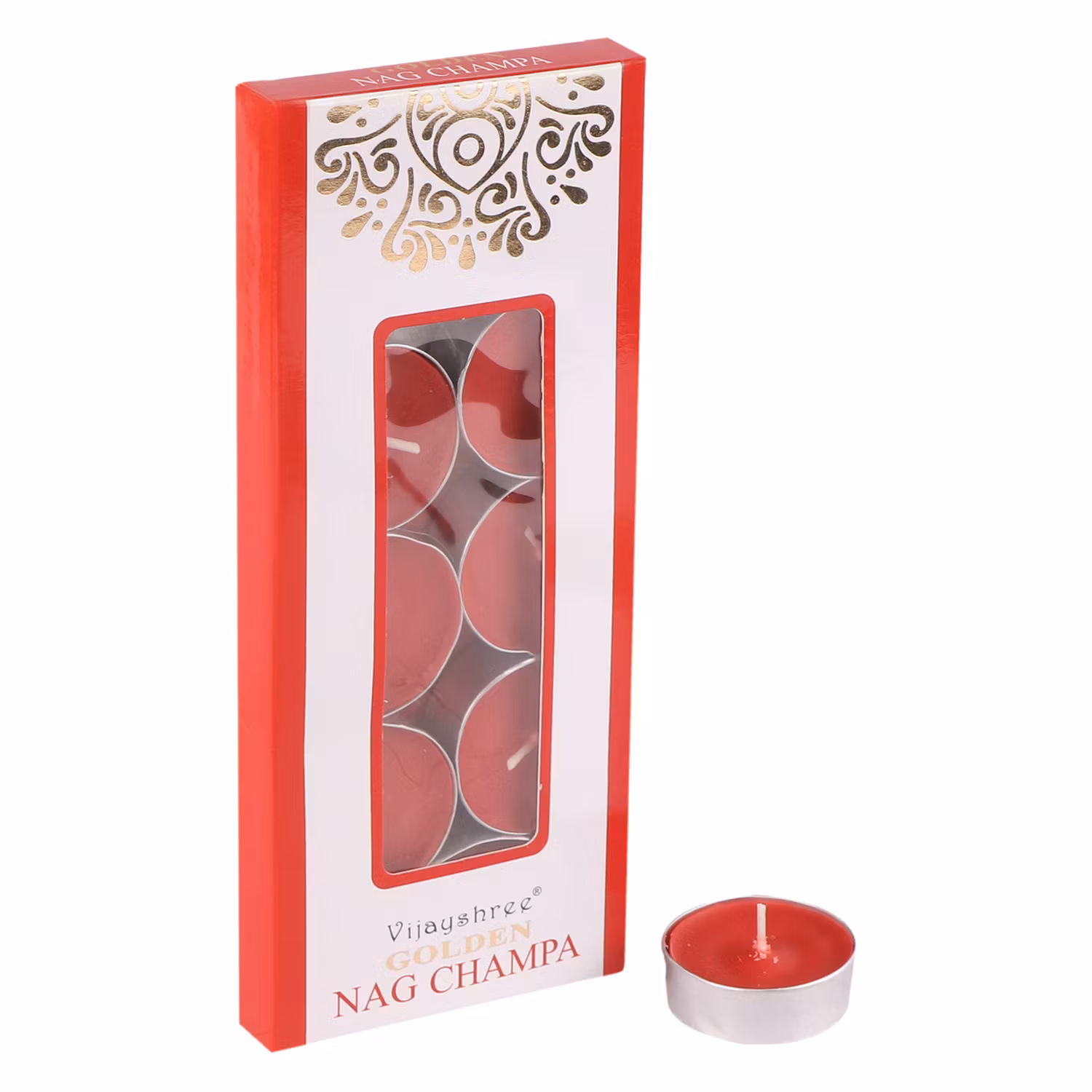 Vijayshree - Golden Nag Champa, doftljus 10-pack 3h