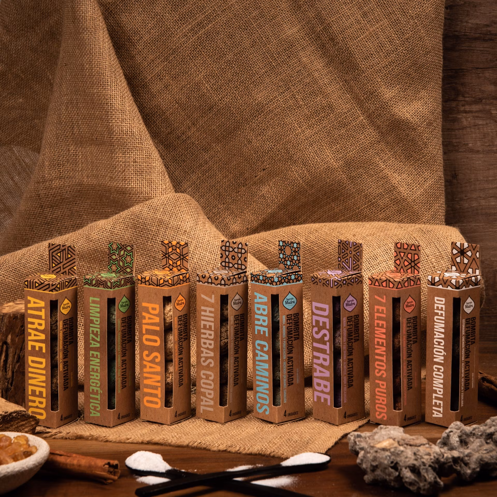 Sagrada Madre - Bombitas, Benzoin & Musk rökelsebollar 4-pack