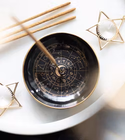 Rökelsehållare - Astrology (Svart), keramik