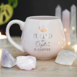 Mugg, Fueled by Crystals and Coffee rosa
