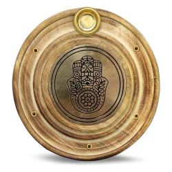 Rökelsehållare för koner & pinnar, Hamsa Hand guld