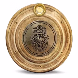 Rökelsehållare för koner & pinnar, Hamsa Hand guld