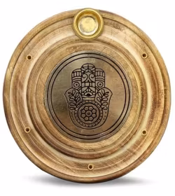 Rökelsehållare för koner & pinnar, Hamsa Hand guld