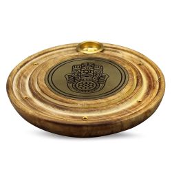 Rökelsehållare för koner & pinnar, Hamsa Hand guld
