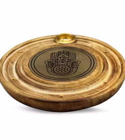 Rökelsehållare för koner & pinnar, Hamsa Hand guld