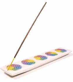 Rökelsehållare i sandsten, Flower Of Life lång