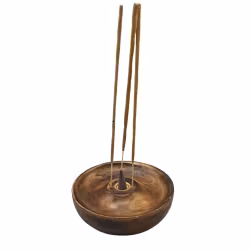 Rökelsehållare i trä, stor rund