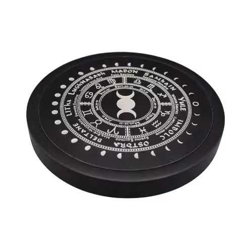 Pendelbräda mangoträ, Wheel Of The Year svart/silver