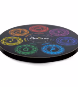 Rökelsehållare svart, Chakras rund