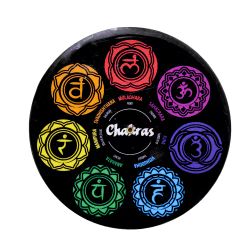 Rökelsehållare svart, Chakras rund