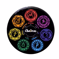 Rökelsehållare svart, Chakras rund