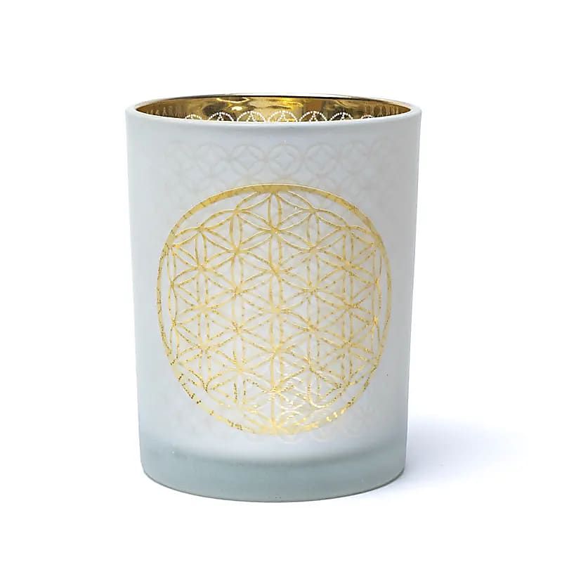 Ljuslykta stor frostat glas, Flower Of Life