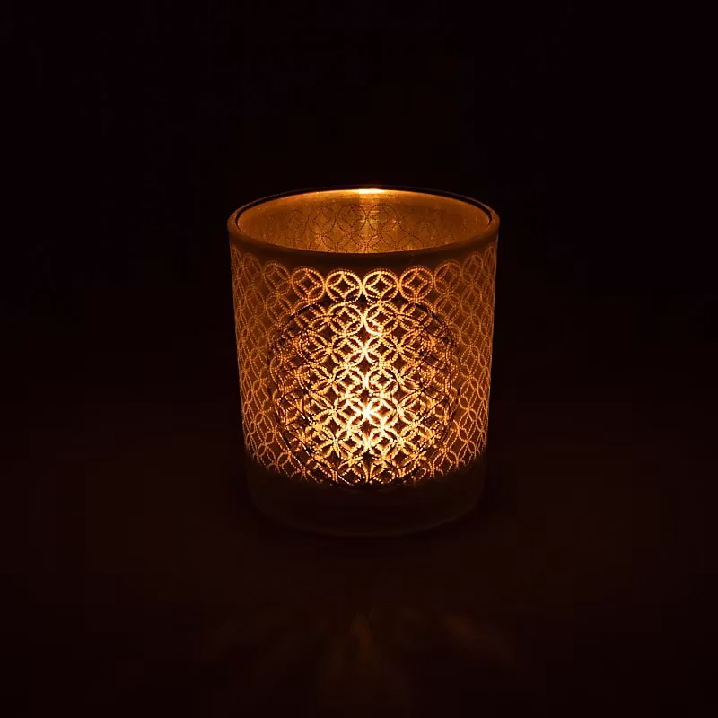 Ljuslykta liten frostat glas, Flower Of Life