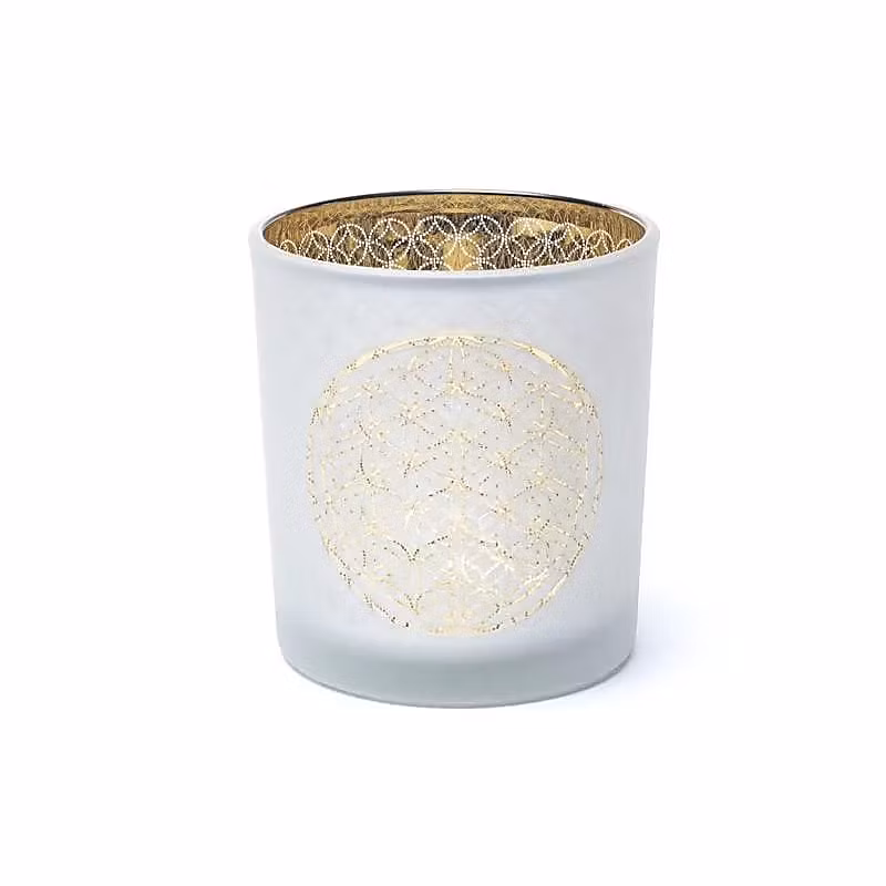 Ljuslykta liten frostat glas, Flower Of Life