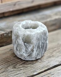 Himalaya Saltkristall, ljuslykta svart -50% **B-kvalité** skada/annat/ev sprickor!!