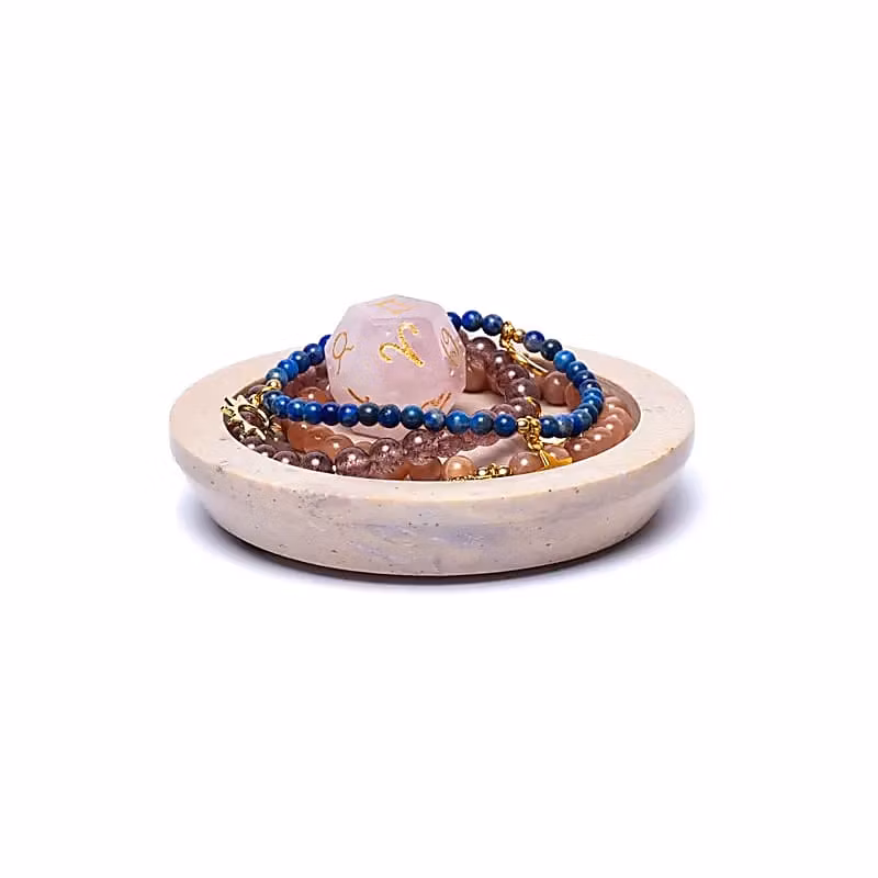 Fat i täljsten, rund beige