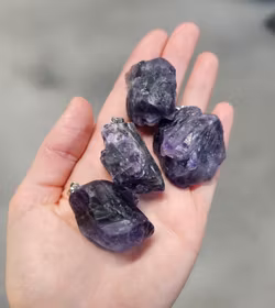 Ametist rå, silverpläterat hänge -30% fynd stora/tunga