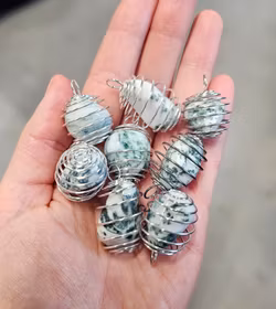 Silverpläterad spiralburar med Trädagat -50% fynd utförsäljning