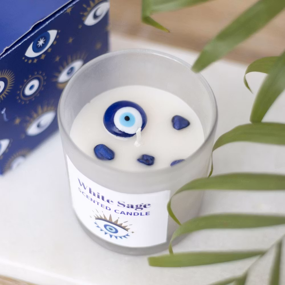 Elements - Magical Eye White Sage, doftljus med Sodalit 25h